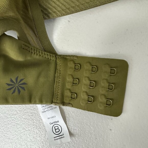 Athleta Advance Sprint Sports Bra Size 36D Arboretum Olive Green - Picture 5 of 7